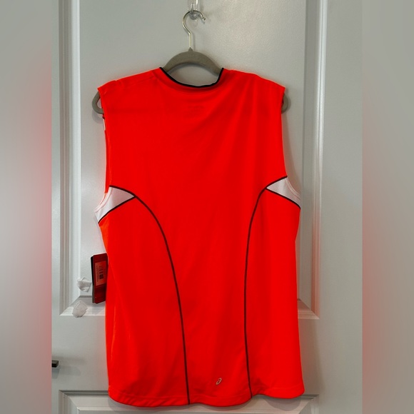 Asics Mens Runaround Muscle Tank Top Medium  & Large Orange - Picture 3 of 11